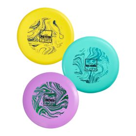 Disc Golf Set, 3 Pack Disc Golf Starter Set, Beginners Flying Discs for Full-Body Strength Training, with Putter, Mid-Range, Driver, PDGA Approve