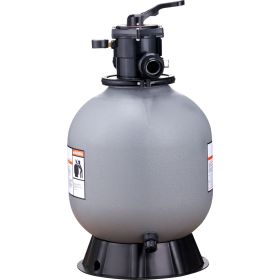 Sand Filter, 19-inch, Up to 45 GPM Flow Rate, Above Inground Swimming Pool Sand Filter System with 7-Way Multi-Port Valve, Filter, Backwash, Rins