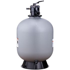 Sand Filter, 24-inch, Up to 65 GPM Flow Rate, Above Inground Swimming Pool Sand Filter System with 7-Way Multi-Port Valve, Filter, Backwash, Rins