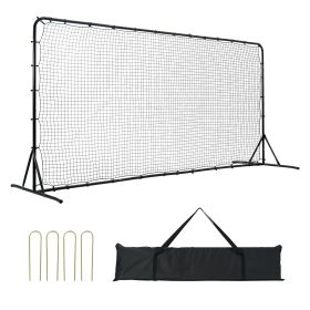 Soccer Rebounder Net, 12x6FT Iron Soccer Training Equipment, Sports Football Training Gift with Portable Bag