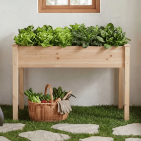 Raised Garden Bed - Cedar Planter with Non-Woven Liner, Bottom Drainage, 30-Inch Height (title: default title)